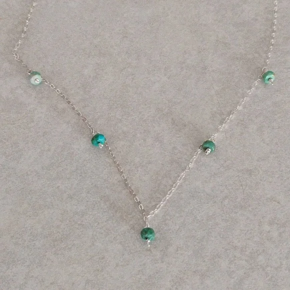 Sterling Silver Kingman Turquoise Necklace - Picture 10 of 10